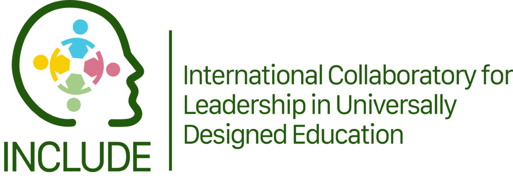 INCLUDE logo reads International Collaboratory for Leadership in Universally Designed Education
